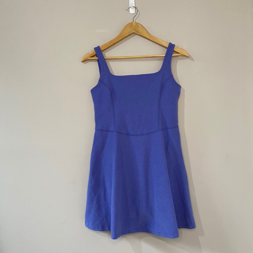 Beyond Yoga Spacedye Garden Party Mini Blue Everyday Exercise Dress Medium